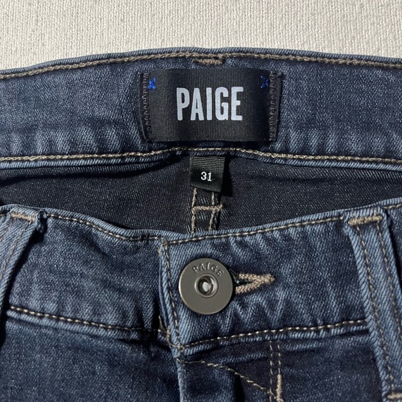 Paige Lennox Slim Jeans Mens Size 31 Actual 29x30.5 Stretch‎ Dark Wash - Picture 6 of 10